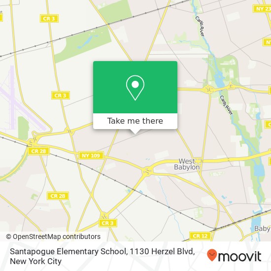 Santapogue Elementary School, 1130 Herzel Blvd map