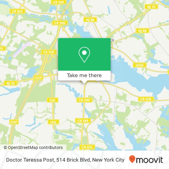 Mapa de Doctor Teressa Post, 514 Brick Blvd