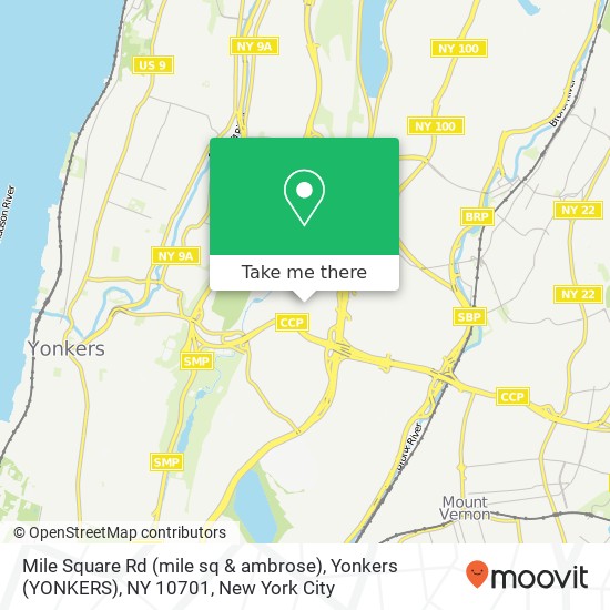 Mapa de Mile Square Rd (mile sq & ambrose), Yonkers (YONKERS), NY 10701