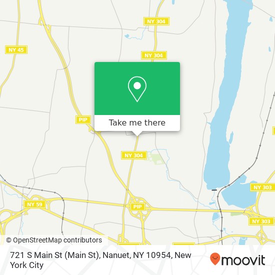 Mapa de 721 S Main St (Main St), Nanuet, NY 10954