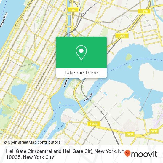 Mapa de Hell Gate Cir (central and Hell Gate Cir), New York, NY 10035