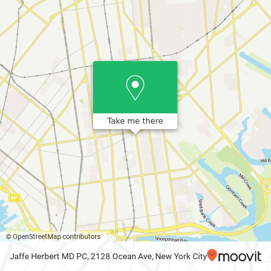 Mapa de Jaffe Herbert MD PC, 2128 Ocean Ave