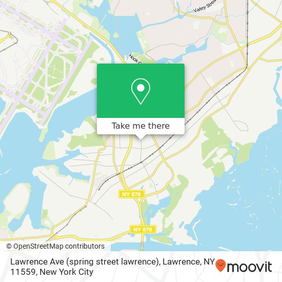 Mapa de Lawrence Ave (spring street lawrence), Lawrence, NY 11559