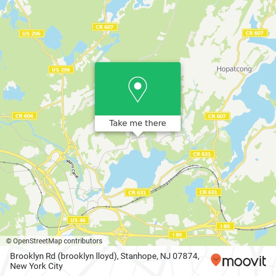 Mapa de Brooklyn Rd (brooklyn lloyd), Stanhope, NJ 07874