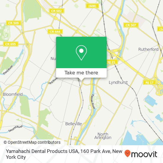 Mapa de Yamahachi Dental Products USA, 160 Park Ave
