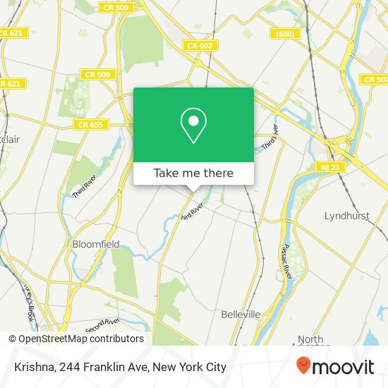 Mapa de Krishna, 244 Franklin Ave
