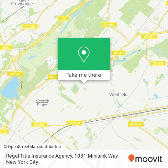 Mapa de Regal Title Insurance Agency, 1031 Minisink Way