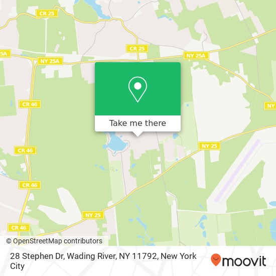Mapa de 28 Stephen Dr, Wading River, NY 11792