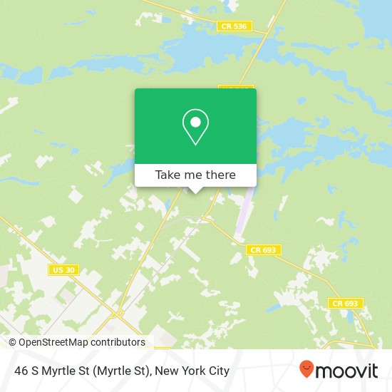 Mapa de 46 S Myrtle St (Myrtle St), Hammonton, NJ 08037
