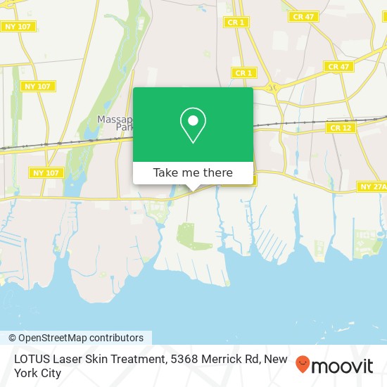 Mapa de LOTUS Laser Skin Treatment, 5368 Merrick Rd