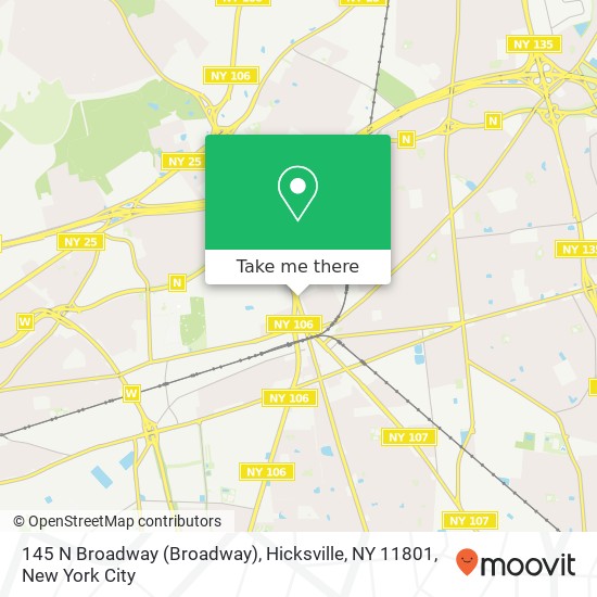 145 N Broadway (Broadway), Hicksville, NY 11801 map