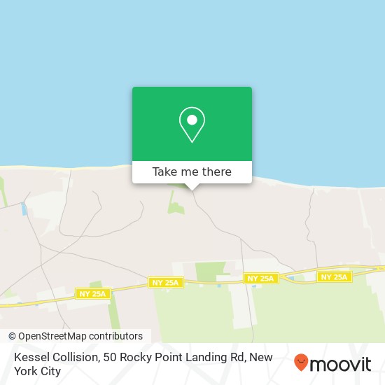 Kessel Collision, 50 Rocky Point Landing Rd map