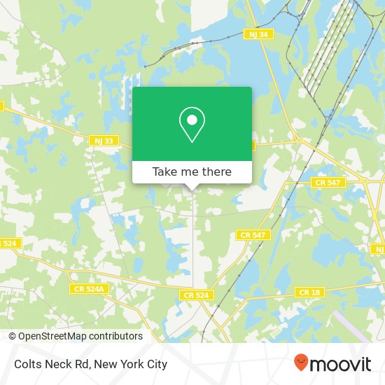 Mapa de Colts Neck Rd, Farmingdale, NJ 07727