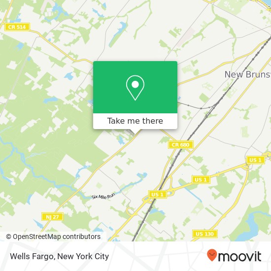 Wells Fargo, 1373 RT-27 map