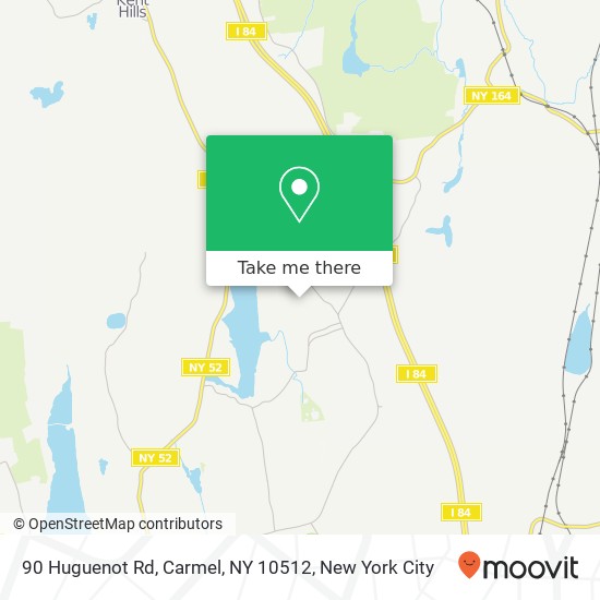 Mapa de 90 Huguenot Rd, Carmel, NY 10512
