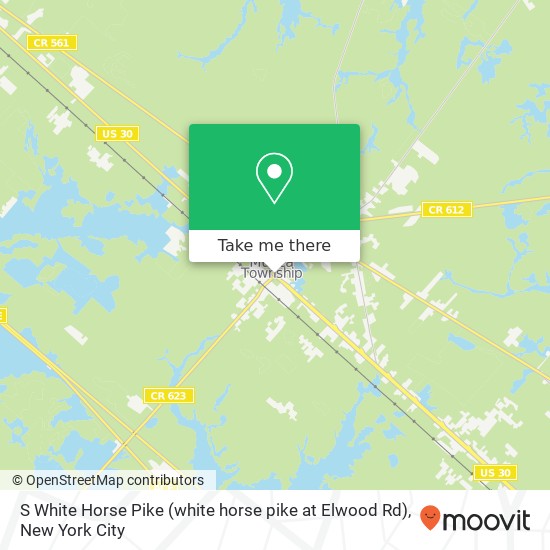 Mapa de S White Horse Pike (white horse pike at Elwood Rd), Hammonton, NJ 08037