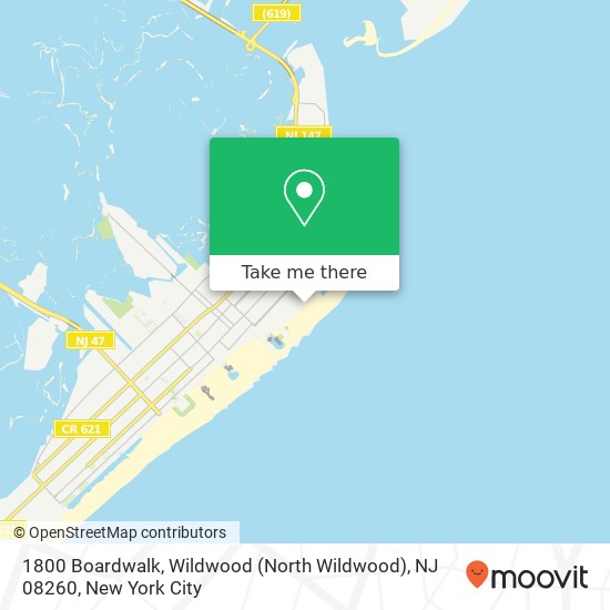 1800 Boardwalk, Wildwood (North Wildwood), NJ 08260 map