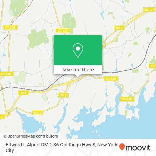 Mapa de Edward L Alpert DMD, 36 Old Kings Hwy S