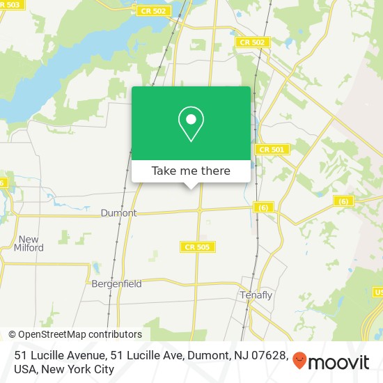 51 Lucille Avenue, 51 Lucille Ave, Dumont, NJ 07628, USA map