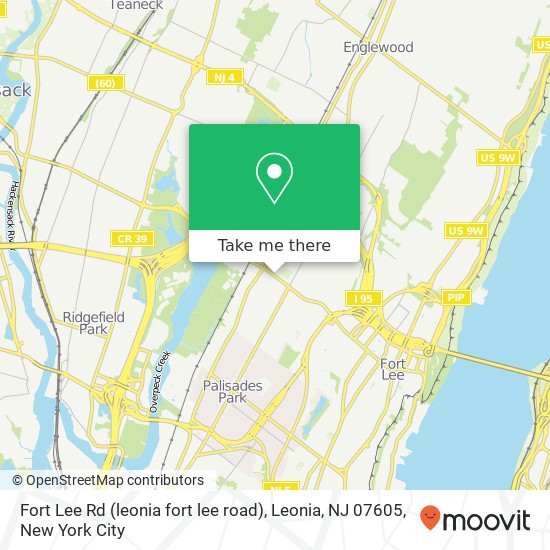 Fort Lee Rd (leonia fort lee road), Leonia, NJ 07605 map