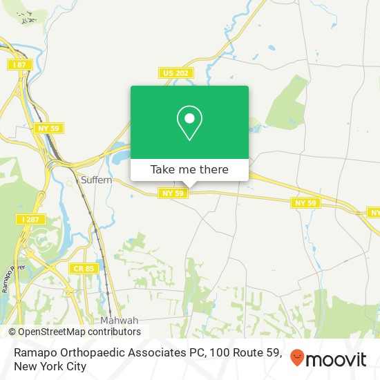 Ramapo Orthopaedic Associates PC, 100 Route 59 map