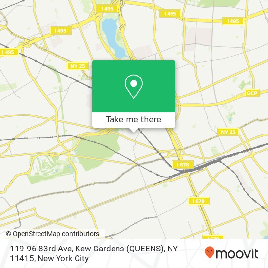 Mapa de 119-96 83rd Ave, Kew Gardens (QUEENS), NY 11415