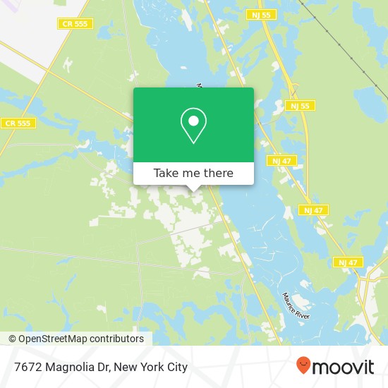 Mapa de 7672 Magnolia Dr, Millville, NJ 08332