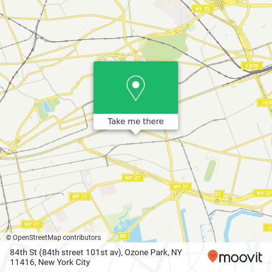 Mapa de 84th St (84th street 101st av), Ozone Park, NY 11416