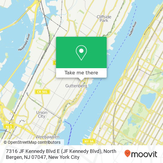 7316 JF Kennedy Blvd E (JF Kennedy Blvd), North Bergen, NJ 07047 map