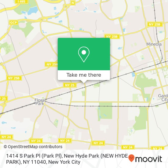 1414 S Park Pl (Park Pl), New Hyde Park (NEW HYDE PARK), NY 11040 map