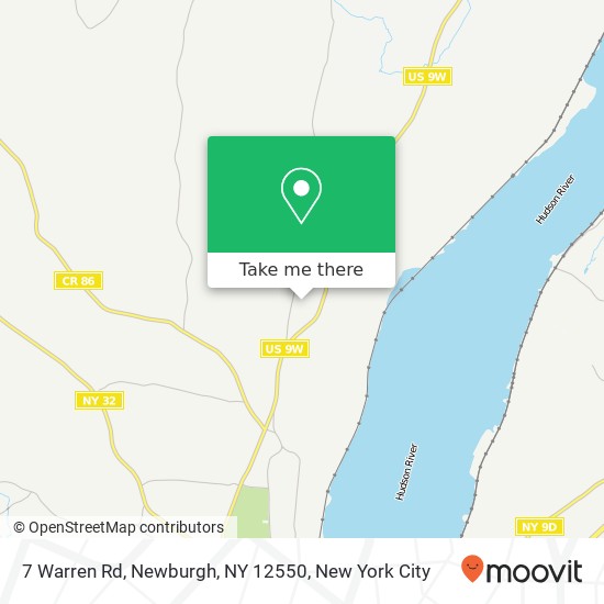 Mapa de 7 Warren Rd, Newburgh, NY 12550