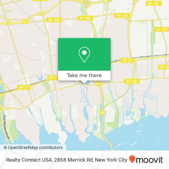 Mapa de Realty Connect USA, 2868 Merrick Rd