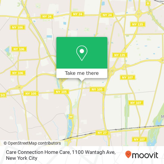 Mapa de Care Connection Home Care, 1100 Wantagh Ave