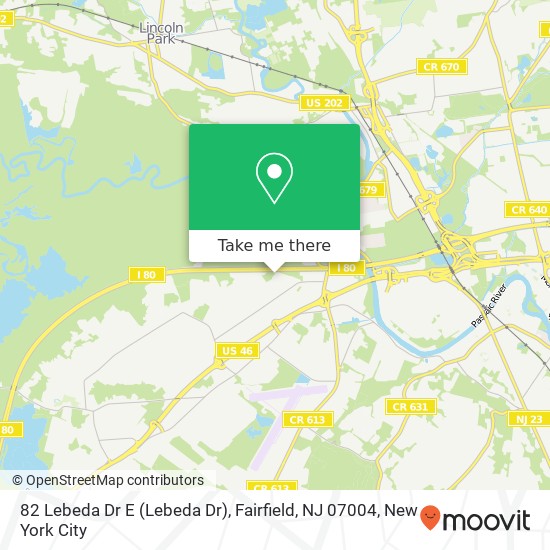 82 Lebeda Dr E (Lebeda Dr), Fairfield, NJ 07004 map