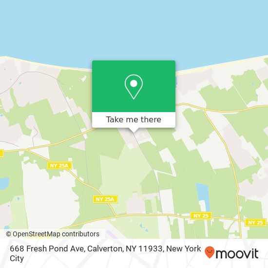 Mapa de 668 Fresh Pond Ave, Calverton, NY 11933