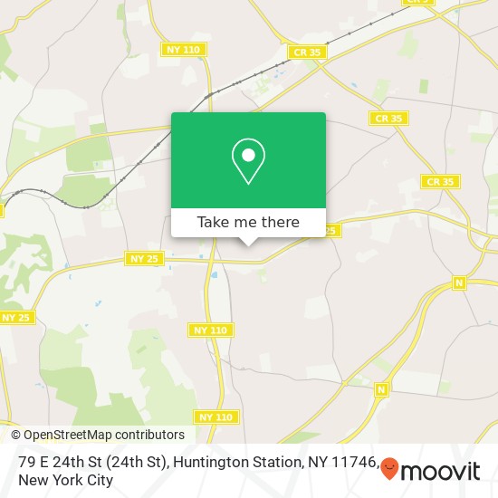Mapa de 79 E 24th St (24th St), Huntington Station, NY 11746