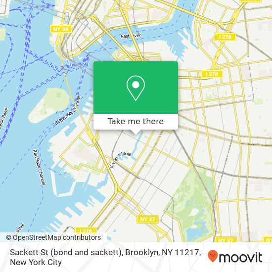 Mapa de Sackett St (bond and sackett), Brooklyn, NY 11217