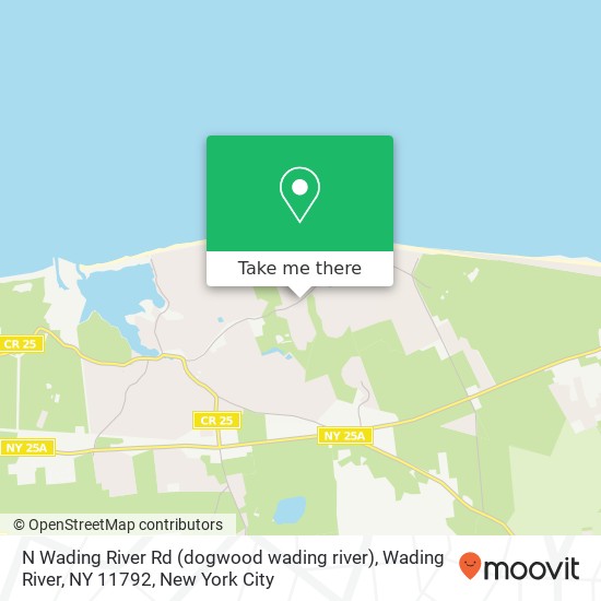 Mapa de N Wading River Rd (dogwood wading river), Wading River, NY 11792