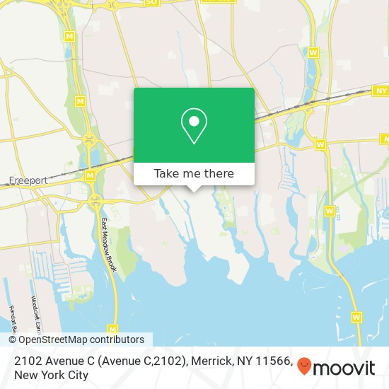 Mapa de 2102 Avenue C (Avenue C,2102), Merrick, NY 11566