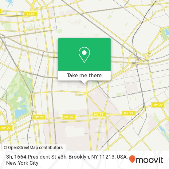 3h, 1664 President St #3h, Brooklyn, NY 11213, USA map