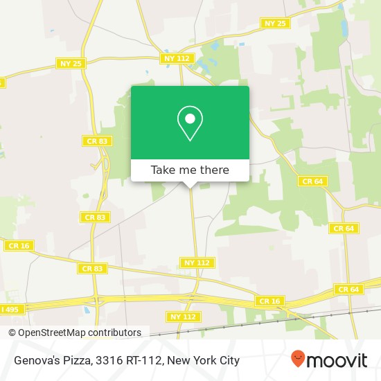 Mapa de Genova's Pizza, 3316 RT-112