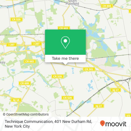 Mapa de Technique Communication, 401 New Durham Rd