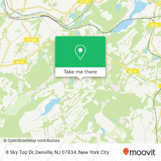 Mapa de 8 Sky Top Dr, Denville, NJ 07834