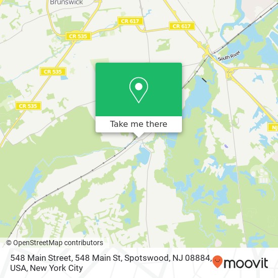 Mapa de 548 Main Street, 548 Main St, Spotswood, NJ 08884, USA