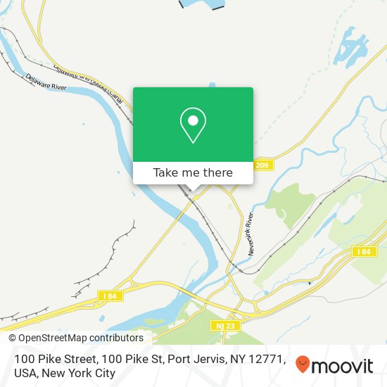 Mapa de 100 Pike Street, 100 Pike St, Port Jervis, NY 12771, USA