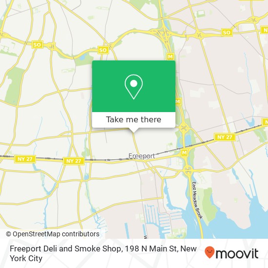 Mapa de Freeport Deli and Smoke Shop, 198 N Main St