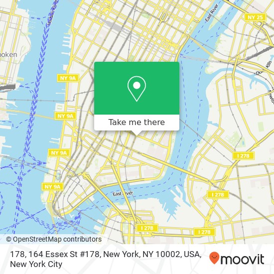Mapa de 178, 164 Essex St #178, New York, NY 10002, USA