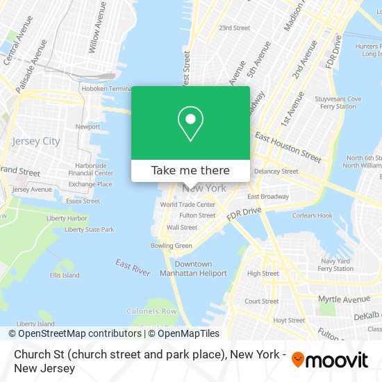 Mapa de Church St (church street and park place)