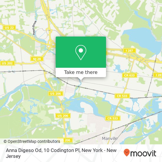 Anna Digeso Od, 10 Codington Pl map