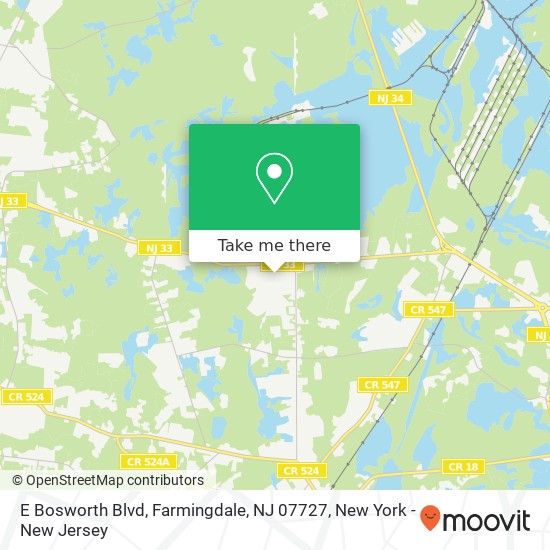 E Bosworth Blvd, Farmingdale, NJ 07727 map